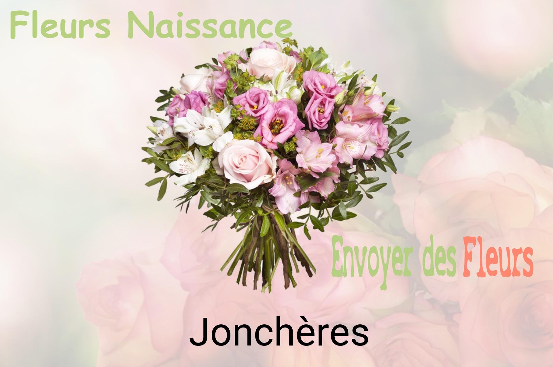 Bouquet de fleurs de naissance livré à Jonchères